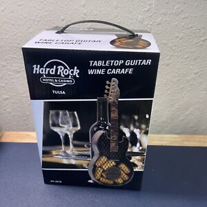 Hard Rock Hotel Casino Tulsa Tabletop Guitar Wine Cork Stand Fast Shipping!