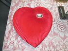 Vintage Valentine Heart Chocolate Candy Box Russell Stover Fabric & Jewel