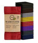 100% Cotton Ring Spun Wash Cloths “ Bulk Pack Of Washcloths “ 12x12 Inches “ Was