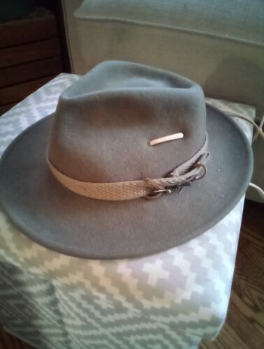 Vintage Orvis Lite Felt 100% Wool Fedora Fishing Hat Size L Made USA