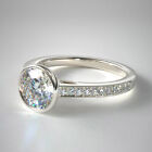 Diamond Ring IGI GIA 0.77 Carat Round Cut Lab Created 14K White Gold Size 6 7