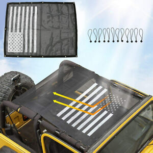 For 1997-2006 Jeep Wrangler TJ Anti-UV Sunshade Mesh  Soft Roof Top Cover BEST