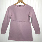J. Jill Women's Empire Waist Knit Tunic Sweater XS Lavender Pullover Long Sleeve