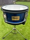 Mendini 10''x 05'' Junior Snare Drum in Blue  with Chrome Stand
