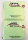 Lot Of 2~Vintage~Cannon-Monticello Twin Flat Sheets~Mint Green~Made USA~NIP