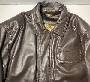 Vintage Phase 2 Leather Jacket Brown Never Worn Bomber Genuine Leather