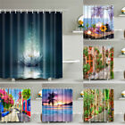 Beautiful Scenery, Printed Shower Curtain, Bathroom Blackout Shower Curtain
