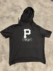 Pittsburgh Pirates Lightweight Black Hoodie NWT Short Sleeve Grey Size Large L