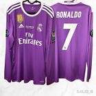 Real Madrid 2016 2017 Champions League Final #7 Ronaldo Jersey long sleeve M