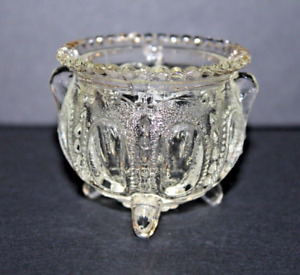 Vintage Clear Glass Toothpick Holder 3 Toed