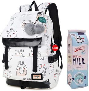 School Bag Kawaii Print Backpack School Backpack Girls Casual Waterproof Backpac