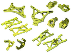 Green CNC Machined Suspension Upgrade Kit for Losi 1/10 2WD 22S Drag Car
