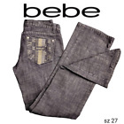 Bebe Vintage Y2K 90s Mint Rhinestone Pockets Low Rise Flare Premium Denim Jeans