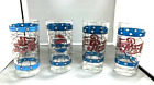 Vintage Pepsi-Cola Tray with 8 Drinking Glasses Tiffany Style-Stained Glass