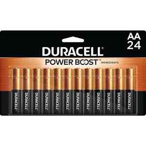 Duracell Coppertop AA Battery with POWER BOOST , 24 Pack Long-Lasting Batteries