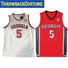 Retro Vintage Throwback Anthony Edwards Georgia #5 Basketball Jersey Stitched