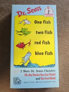 Dr. Suess One Fish Two Fish Red Fish Blue Fish (Random House, 1989) VHS tape