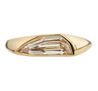 Women Wedding Ring 1 Carat GLI IGI Lab Created Step Cut Diamond 14k Yellow Gold