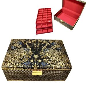 Thai Jewelry box, gold box, amulet box, ring box, necklace box, 54 compartments