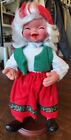 Vtg Arne Hasle Norge Christmas Elf Gnome Latex  Girl Doll Norway 11” With Stand