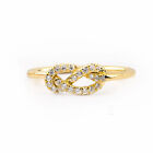 14K Gold 0.20 CT VS/F-G Diamond Infinity Knot Delicate Ring - The Jewelz