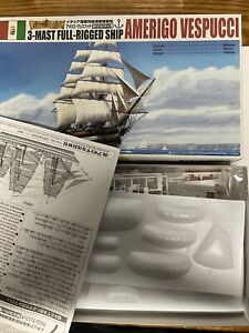 Aoshima 1:350 Amerigo Vespucci 3-Masted Rigging Sailing Ship Plastic Model Ki...