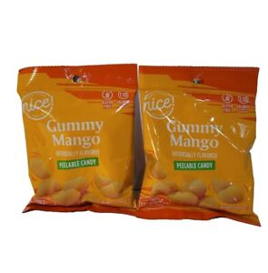 (2) Nice! Gummy Mango Peelable Candy 2.82 oz