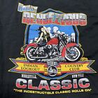 Vintage 1997 Harley Shirt Rendezvous Black L Biker Indian Lookout Single Stitch