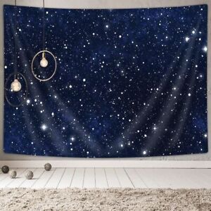 Night Sky Stars Extra Large Tapestry Wall Hanging Fabric Space Blue Room Decor