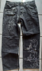 Vintage Y2k Delf Embroidered Jeans Men’s 36x32 Wide Leg Cyber Goth Rap