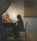 Handmade Oil Painting repro Peter Ilsted After School