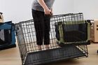 Segawe Dog Crate Kennel Folding Metal Pet Cage 2 Door 42