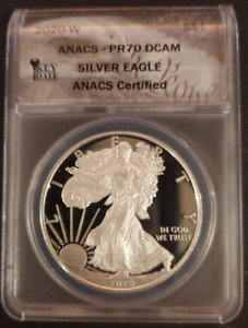 2020 W ANACS PF70 DCAM FIRST STRIKE SILVER EAGLE CLASSIC EAGLE HEAD CONSTITUTION