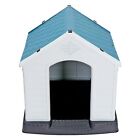 Durable Dog House Waterproof Pet Shelter W/Raised Floor Air Vents Indoor Outdoor