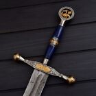 Hand Forged Damascus Steel Viking Sword Battle Ready Medieval Sword Gift