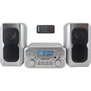 Magnavox 3-Piece Bluetooth Stereo Compact CD Shelf Home System Radio FM MM435M