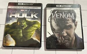 New ListingThe Incredible Hulk & Venom 4k Ultra HD Blu-Ray DVD lot of 2 Marvel movies