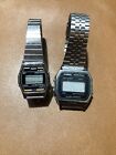 Lot Of 2 Digital 1980s Watches Woman’s Timex Men’s Casio “Untested”