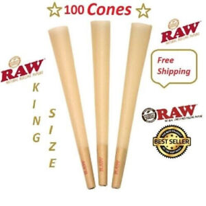 Authentic Raw King Size pre rolled 100 Cones With Filter tips Free Ship
