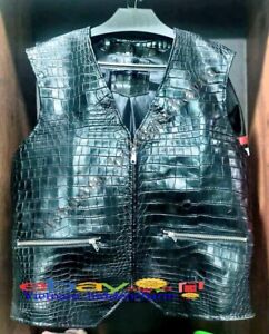 Men's Real Crocodile Leather Vest/Jacket- Made To Measure -Handmade Jacket