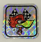 Vintage Mr. Horsepower Angry Woodpecker Prismatic Sticker From Vending Machine