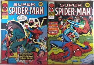 🔴🔥 SUPER SPIDER-MAN #271 + #272 MARVEL UK 1978 Peter Parker Spectacular 13 14