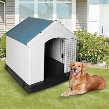 LUCKYERMORE Outdoor Dog Houses Waterproof Pet Cage Cat Duck Puppy Shelter W/door