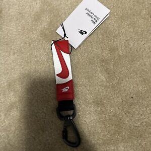 Nike Air Jordan Trophy Chicago Key Holder Keychain Red White Lanyard Wrist NWT