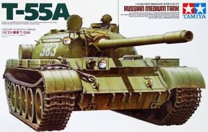 Tamiya 35257 1/35 Scale Military Model Kit Soviet Russian Medium Tank T-55A