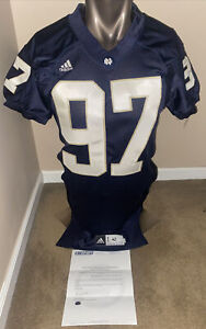 Notre Dame Game Used Adidas Kallen Wade #97 Jersey Steiner Sports Authentic Sz42