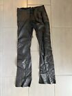 Vintage Y2K Bebe Navy Bootcut Lace up Leather Low Rise Pants Size 2