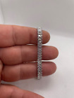 Tennis bracelet baguette cut simulated lab diamonds 925 sterling 7” long