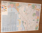 Large Rand McNally & Co. 1976 Double-Sided Street Map of Chicago