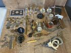 Lot Of Vintage Junk Drawer Coins Jewelry Brass Watch Sterling Ring Skeleton Key